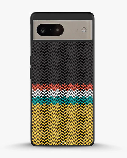 Striped Knit Pattern Phone Case - Multicolor Textile Print for iPhone, Samsung, Pixel, OnePlus & Vivo