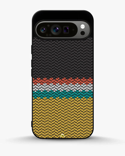 Striped Knit Pattern Phone Case - Multicolor Textile Print for iPhone, Samsung, Pixel, OnePlus & Vivo