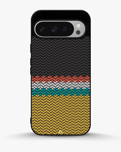 Striped Knit Pattern Phone Case - Multicolor Textile Print for iPhone, Samsung, Pixel, OnePlus & Vivo