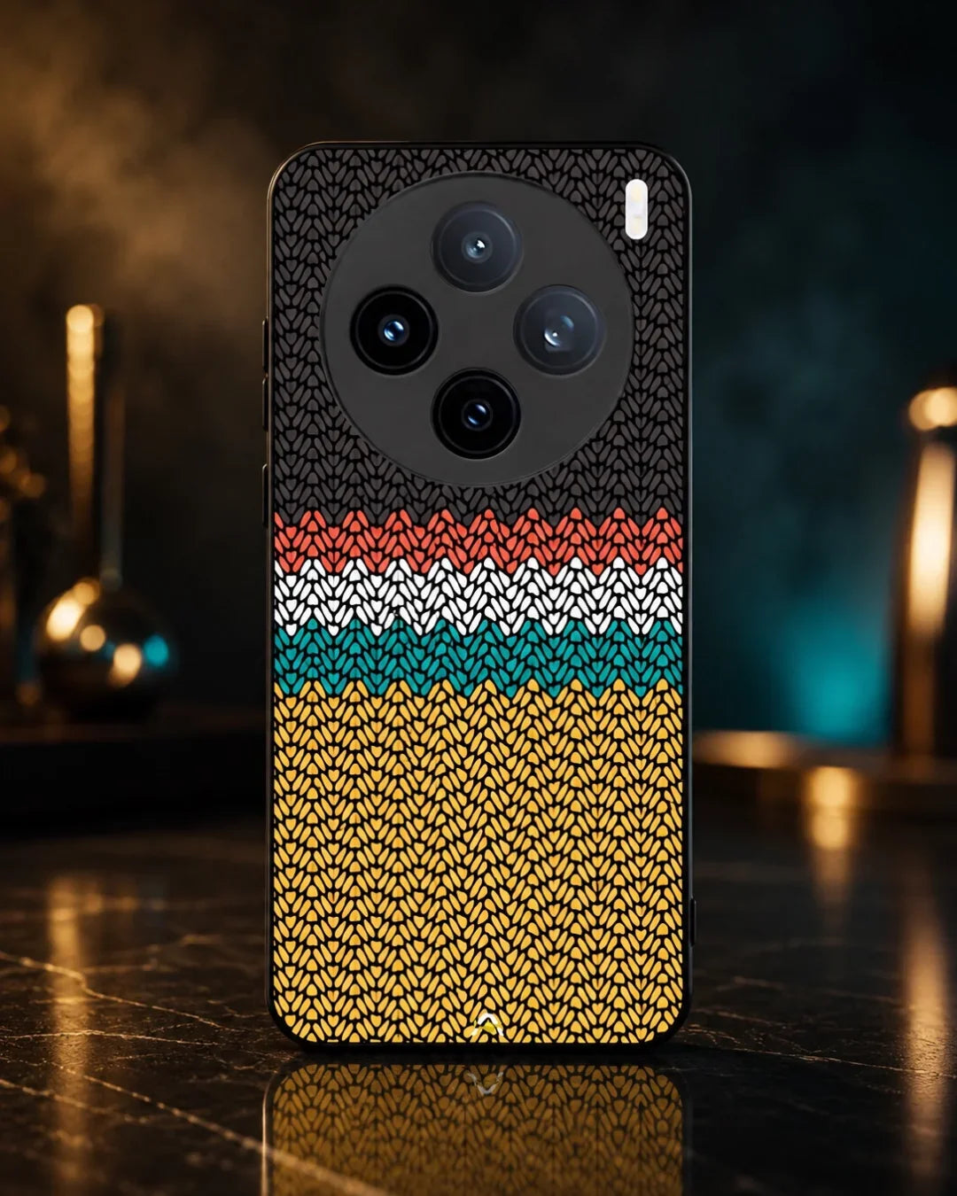 Striped Knit Pattern Phone Case - Multicolor Textile Print for iPhone, Samsung, Pixel, OnePlus & Vivo