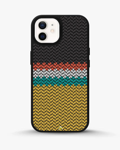 Striped Knit Pattern Phone Case - Multicolor Textile Print for iPhone, Samsung, Pixel, OnePlus & Vivo