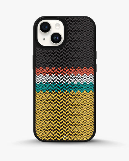 Striped Knit Pattern Phone Case - Multicolor Textile Print for iPhone, Samsung, Pixel, OnePlus & Vivo