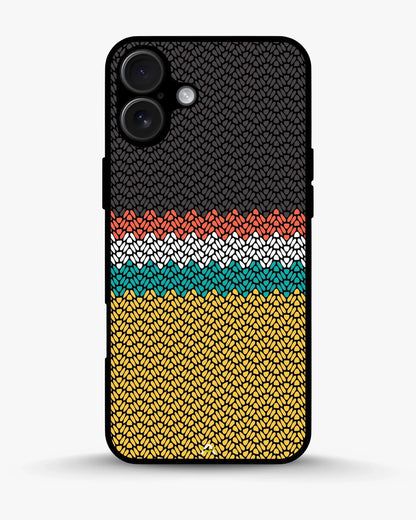 Striped Knit Pattern Phone Case - Multicolor Textile Print for iPhone, Samsung, Pixel, OnePlus & Vivo