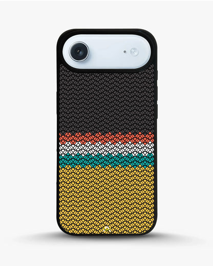 Striped Knit Pattern Phone Case - Multicolor Textile Print for iPhone, Samsung, Pixel, OnePlus & Vivo