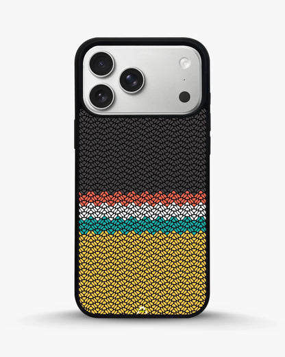 Striped Knit Pattern Phone Case - Multicolor Textile Print for iPhone, Samsung, Pixel, OnePlus & Vivo
