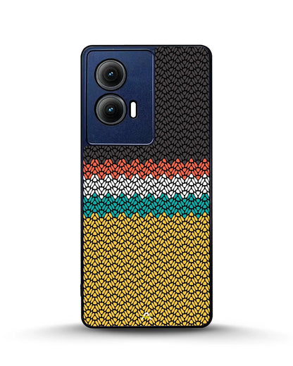 Striped Knit Pattern Phone Case - Multicolor Textile Print for iPhone, Samsung, Pixel, OnePlus & Vivo