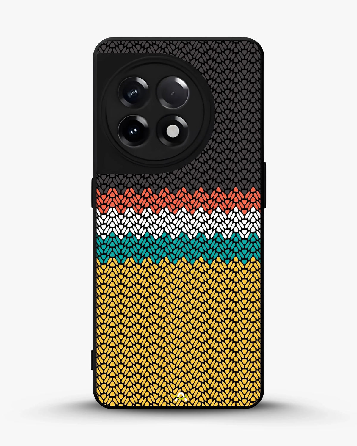 Striped Knit Pattern Phone Case - Multicolor Textile Print for iPhone, Samsung, Pixel, OnePlus & Vivo