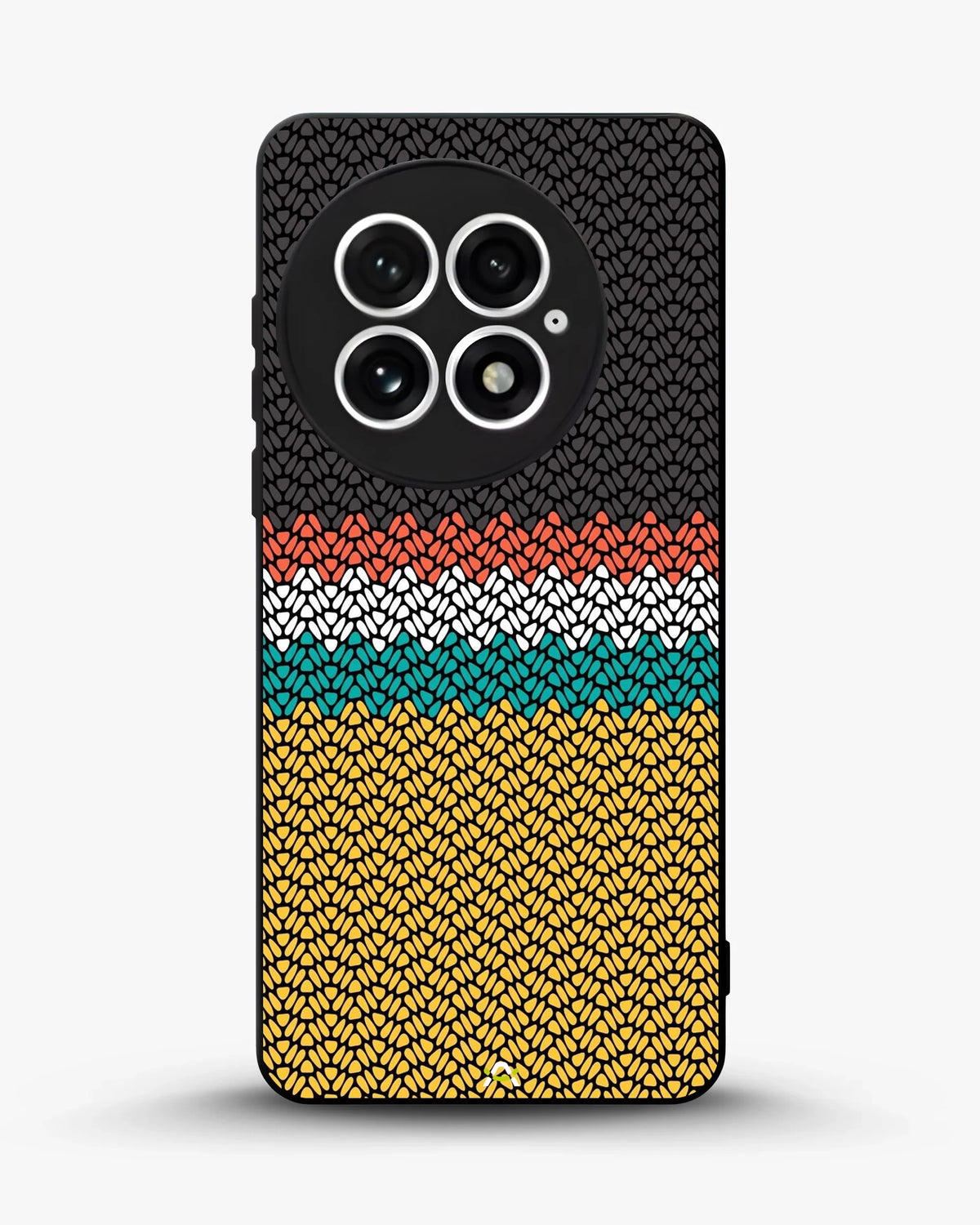 Striped Knit Pattern Phone Case - Multicolor Textile Print for iPhone, Samsung, Pixel, OnePlus & Vivo