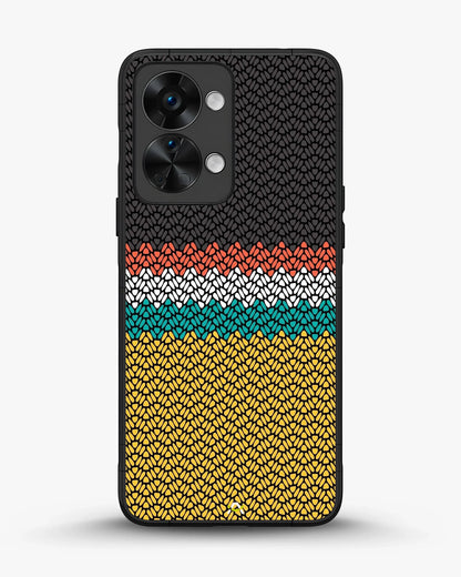 Striped Knit Pattern Phone Case - Multicolor Textile Print for iPhone, Samsung, Pixel, OnePlus & Vivo