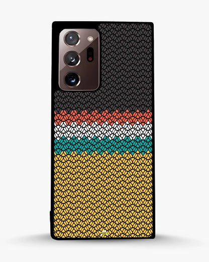 Striped Knit Pattern Phone Case - Multicolor Textile Print for iPhone, Samsung, Pixel, OnePlus & Vivo