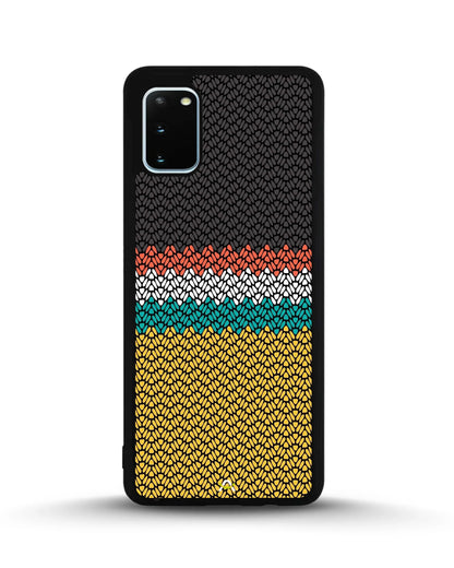 Striped Knit Pattern Phone Case - Multicolor Textile Print for iPhone, Samsung, Pixel, OnePlus & Vivo