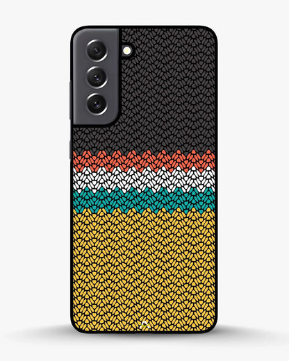 Striped Knit Pattern Phone Case - Multicolor Textile Print for iPhone, Samsung, Pixel, OnePlus & Vivo