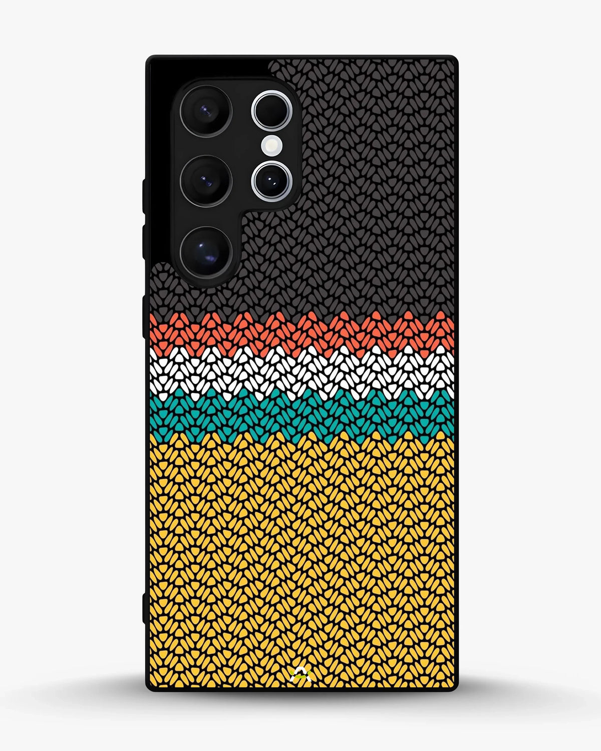 Striped Knit Pattern Phone Case - Multicolor Textile Print for iPhone, Samsung, Pixel, OnePlus & Vivo