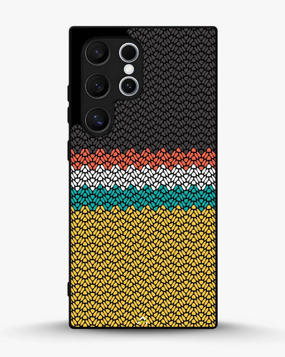 Striped Knit Pattern Phone Case - Multicolor Textile Print for iPhone, Samsung, Pixel, OnePlus & Vivo
