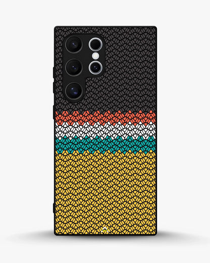 Striped Knit Pattern Phone Case - Multicolor Textile Print for iPhone, Samsung, Pixel, OnePlus & Vivo