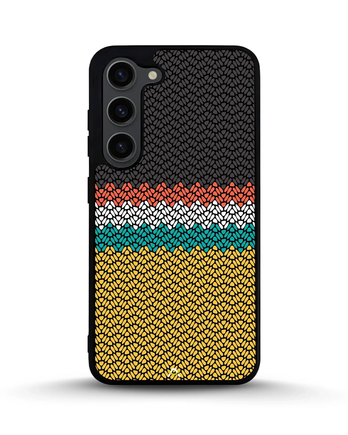 Striped Knit Pattern Phone Case - Multicolor Textile Print for iPhone, Samsung, Pixel, OnePlus & Vivo