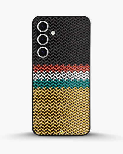 Striped Knit Pattern Phone Case - Multicolor Textile Print for iPhone, Samsung, Pixel, OnePlus & Vivo
