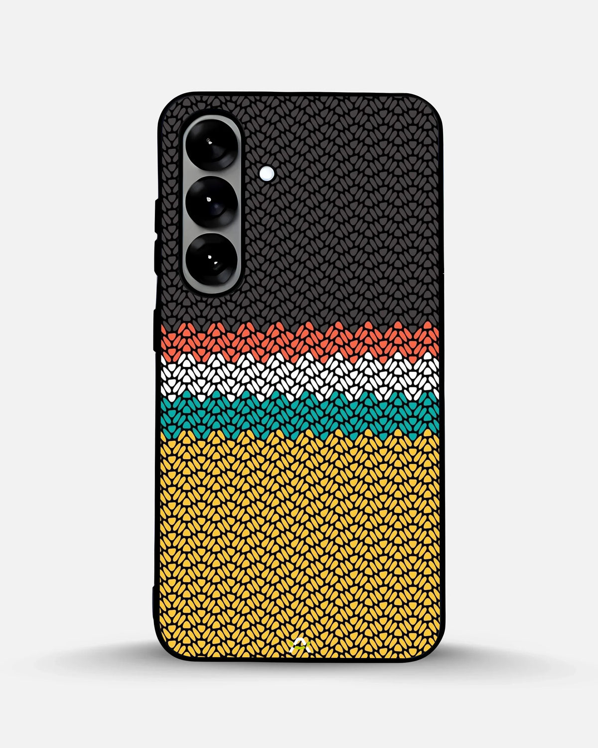Striped Knit Pattern Phone Case - Multicolor Textile Print for iPhone, Samsung, Pixel, OnePlus & Vivo