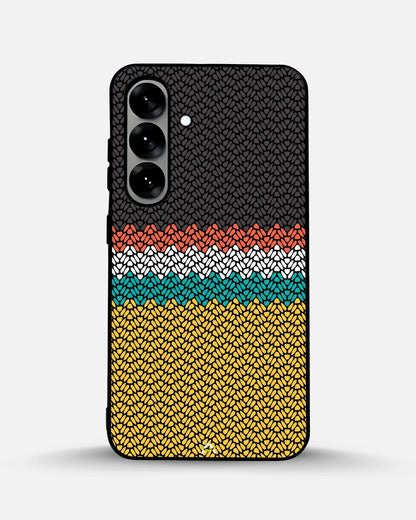 Striped Knit Pattern Phone Case - Multicolor Textile Print for iPhone, Samsung, Pixel, OnePlus & Vivo