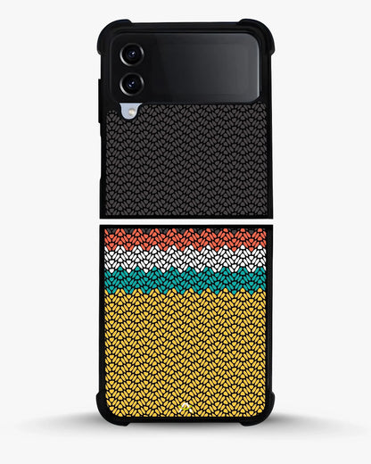 Striped Knit Pattern Phone Case - Multicolor Textile Print for iPhone, Samsung, Pixel, OnePlus & Vivo