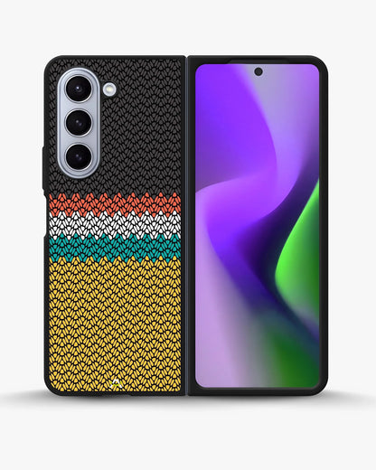 Striped Knit Pattern Phone Case - Multicolor Textile Print for iPhone, Samsung, Pixel, OnePlus & Vivo
