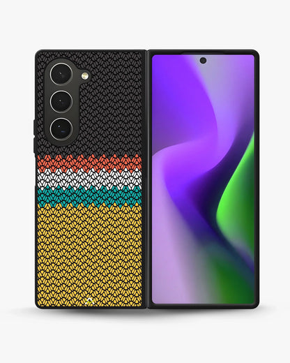 Striped Knit Pattern Phone Case - Multicolor Textile Print for iPhone, Samsung, Pixel, OnePlus & Vivo
