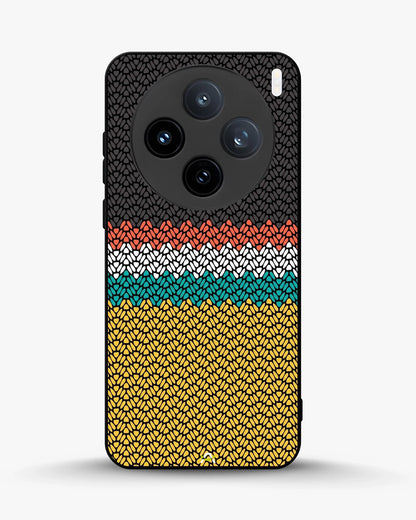 Striped Knit Pattern Phone Case - Multicolor Textile Print for iPhone, Samsung, Pixel, OnePlus & Vivo