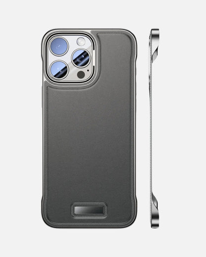 Luxurious Frameless Leather Case with Heat Dissipation – Thin Design for iPhone 16 & 15 Series