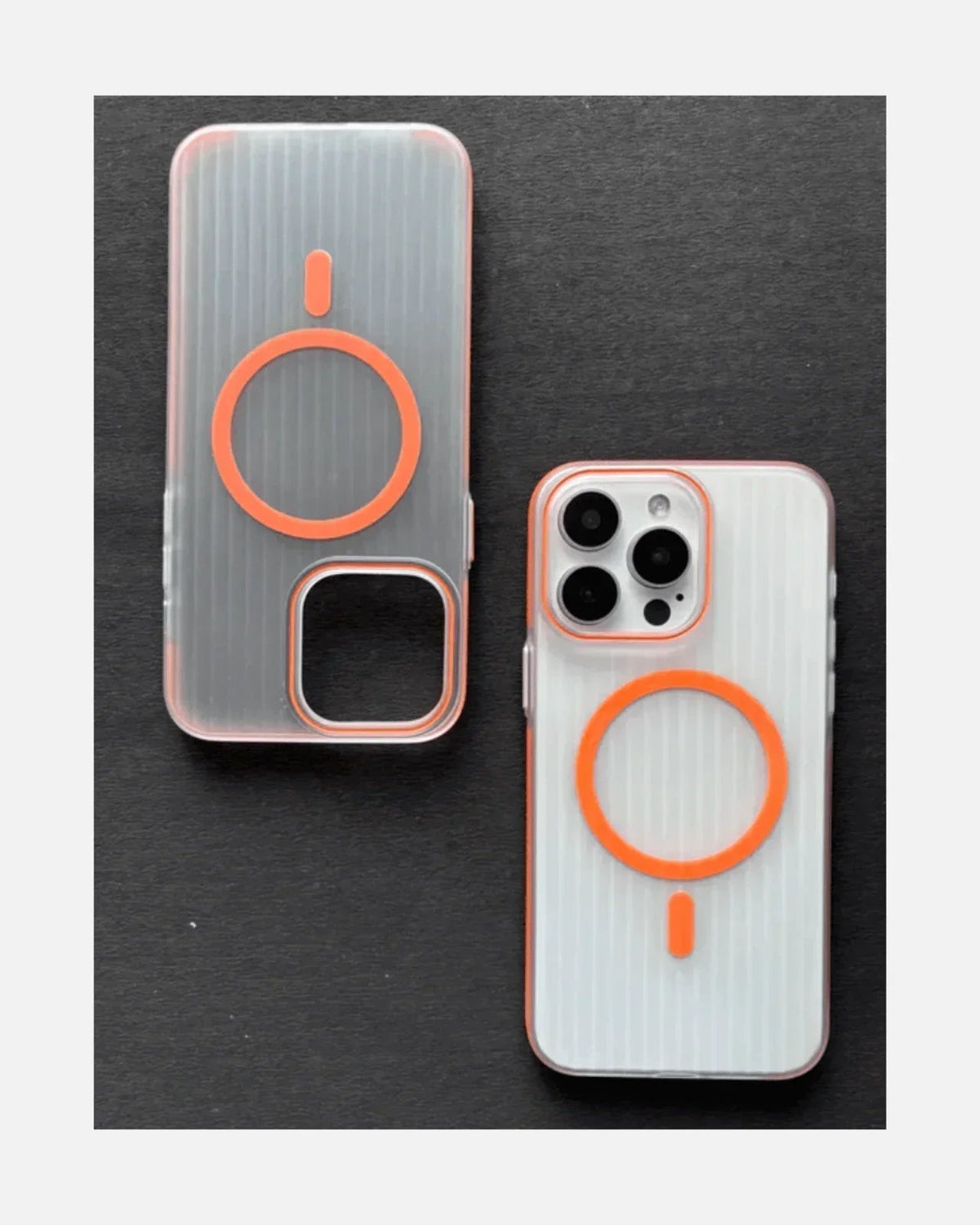 Corrugated Hybrid MagSafe Case Cover for iPhone - Orange