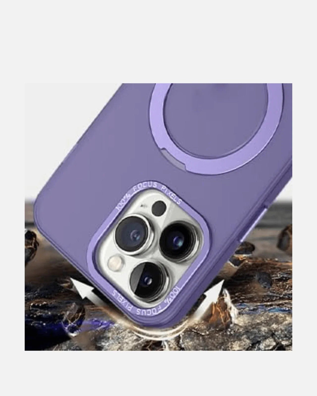MagSafe Wireless Charging Case with Ring Stand – iPhone 16 Pro Max – Purple – Carbon Series