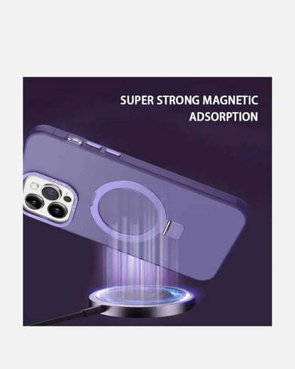 MagSafe Wireless Charging Case with Ring Stand – iPhone 16 Pro Max – Purple – Carbon Series