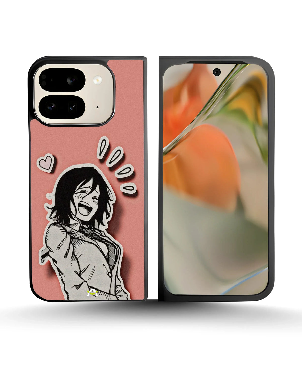 Manga Girl Rose Heart Phone Case - Aesthetic Art Print for iPhone, Samsung, Pixel, OnePlus & Vivo