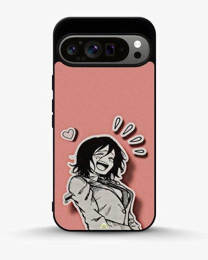 Manga Girl Rose Heart Phone Case - Aesthetic Art Print for iPhone, Samsung, Pixel, OnePlus & Vivo