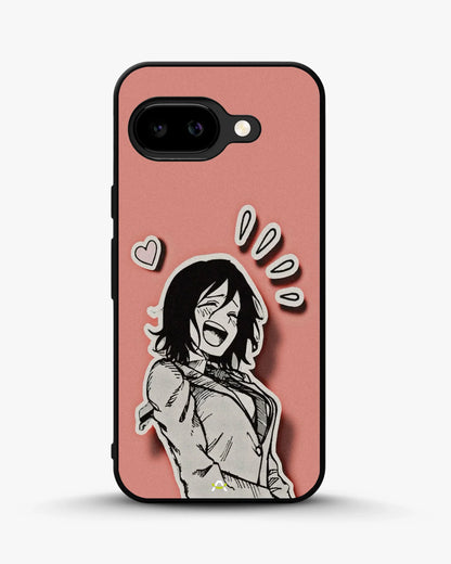 Manga Girl Rose Heart Phone Case - Aesthetic Art Print for iPhone, Samsung, Pixel, OnePlus & Vivo