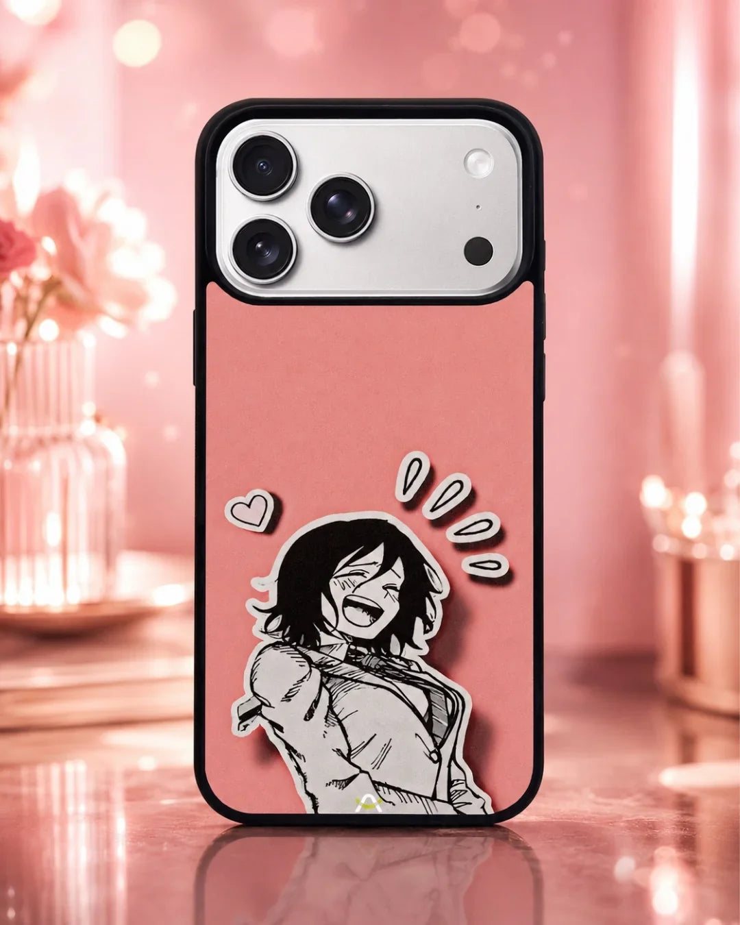 Manga Girl Rose Heart Phone Case - Aesthetic Art Print for iPhone, Samsung, Pixel, OnePlus & Vivo