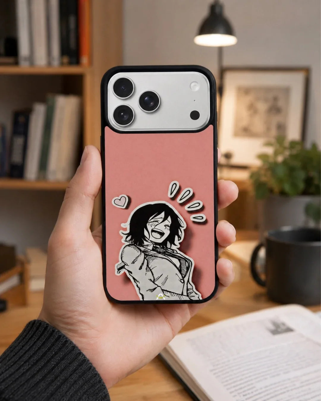 Manga Girl Rose Heart Phone Case - Aesthetic Art Print for iPhone, Samsung, Pixel, OnePlus & Vivo