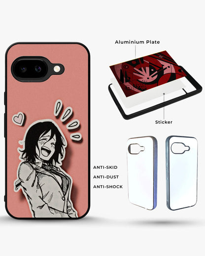 Manga Girl Rose Heart Phone Case - Aesthetic Art Print for iPhone, Samsung, Pixel, OnePlus & Vivo