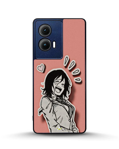 Manga Girl Rose Heart Phone Case - Aesthetic Art Print for iPhone, Samsung, Pixel, OnePlus & Vivo