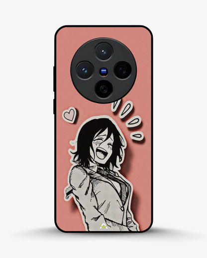 Manga Girl Rose Heart Phone Case - Aesthetic Art Print for iPhone, Samsung, Pixel, OnePlus & Vivo