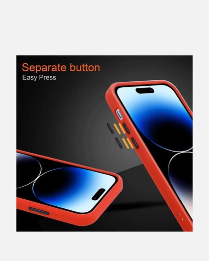 Red Matte Shockproof Armor Case – Military-Grade Grip for iPhone 12, 13, 14 & 15