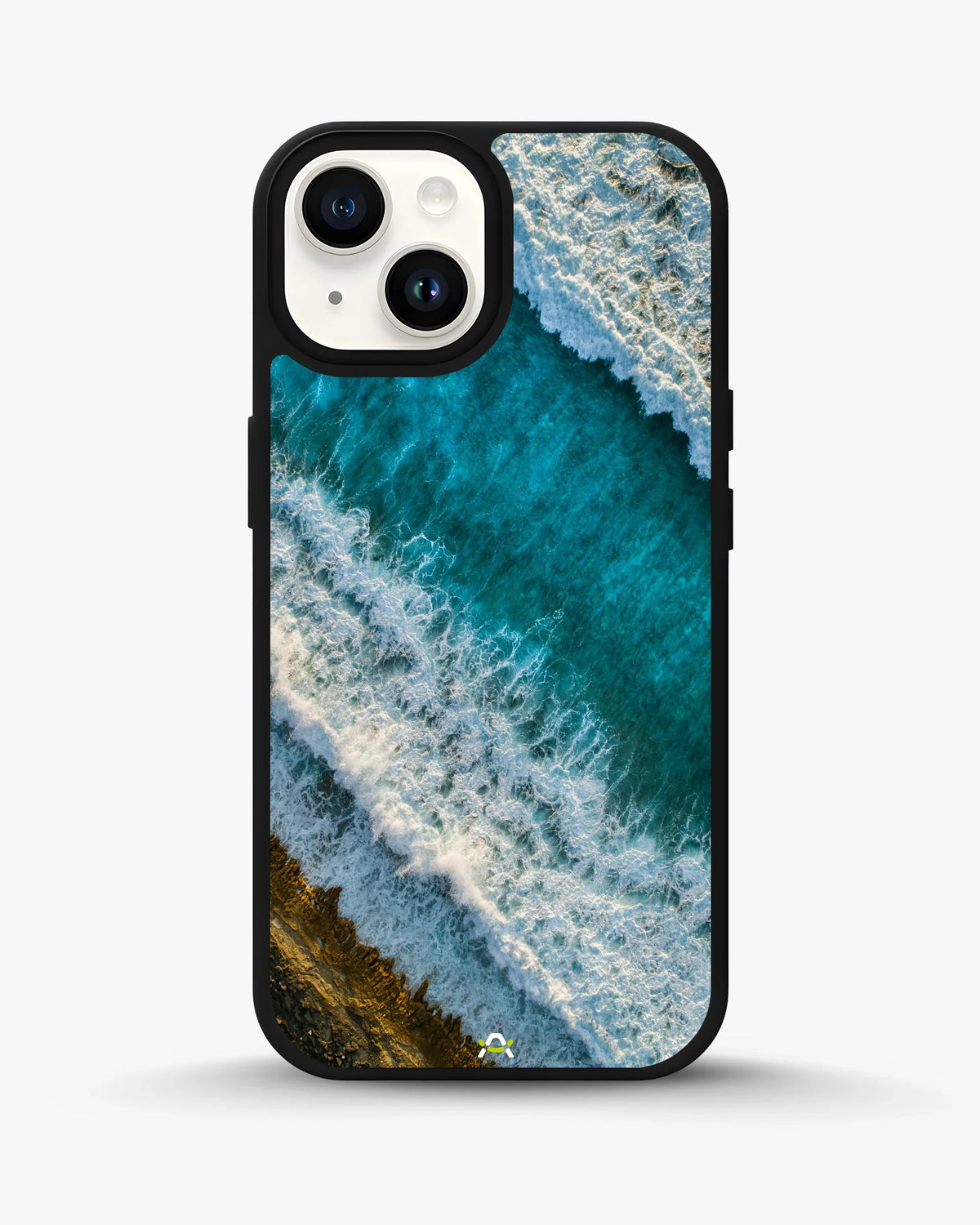 Ocean Waves Phone Case - Turquoise & Golden Print for iPhone, Samsung, Pixel, OnePlus & Vivo
