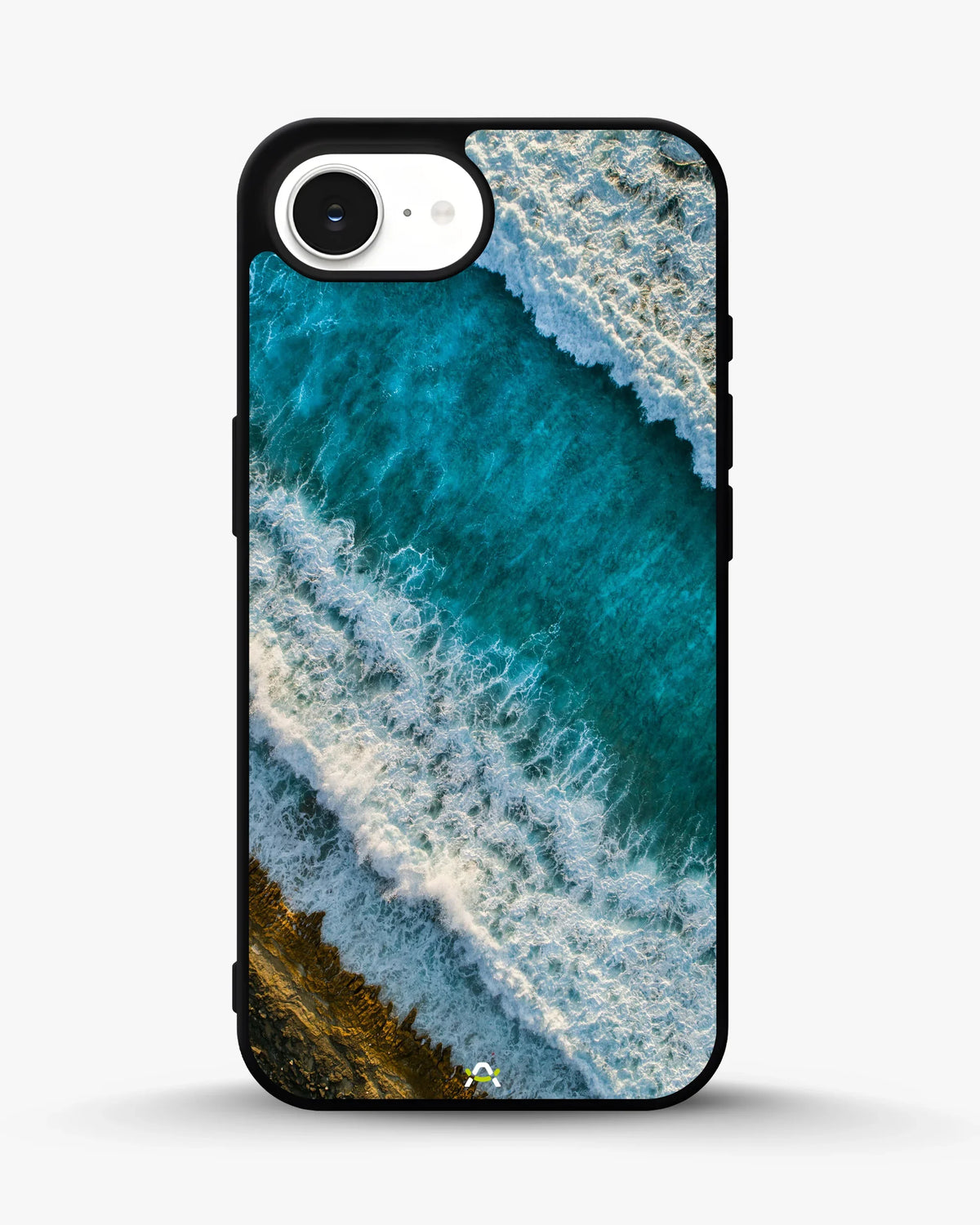 Ocean Waves Phone Case - Turquoise & Golden Print for iPhone, Samsung, Pixel, OnePlus & Vivo