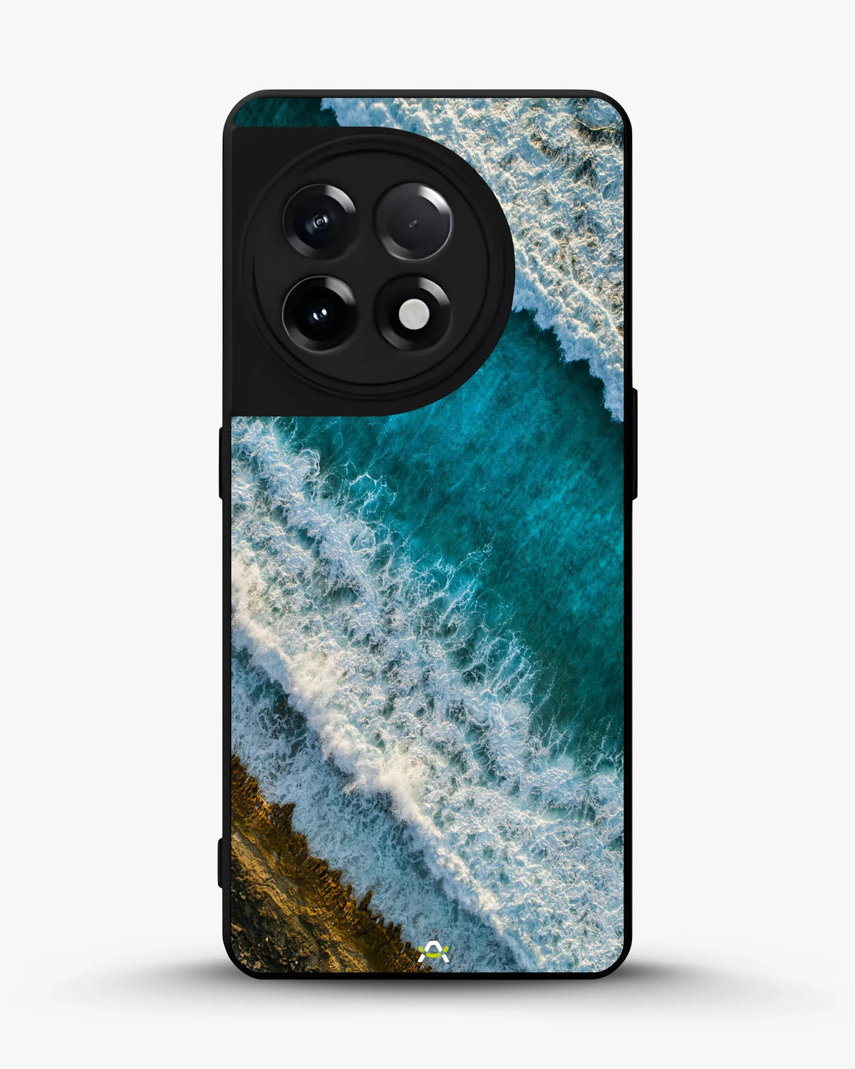 Ocean Waves Phone Case - Turquoise & Golden Print for iPhone, Samsung, Pixel, OnePlus & Vivo