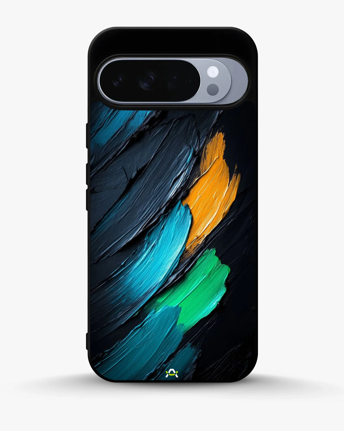 Oil Paint Strokes Phone Case - Blue & Emerald Abstract Print for iPhone, Samsung, Pixel, OnePlus & Vivo