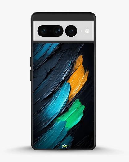 Oil Paint Strokes Phone Case - Blue & Emerald Abstract Print for iPhone, Samsung, Pixel, OnePlus & Vivo