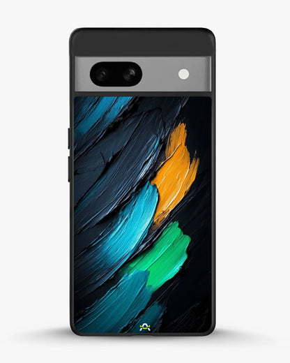 Oil Paint Strokes Phone Case - Blue & Emerald Abstract Print for iPhone, Samsung, Pixel, OnePlus & Vivo