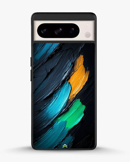 Oil Paint Strokes Phone Case - Blue & Emerald Abstract Print for iPhone, Samsung, Pixel, OnePlus & Vivo