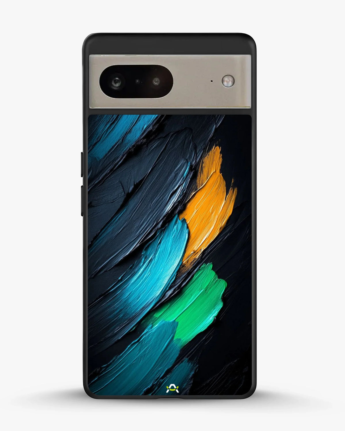 Oil Paint Strokes Phone Case - Blue & Emerald Abstract Print for iPhone, Samsung, Pixel, OnePlus & Vivo