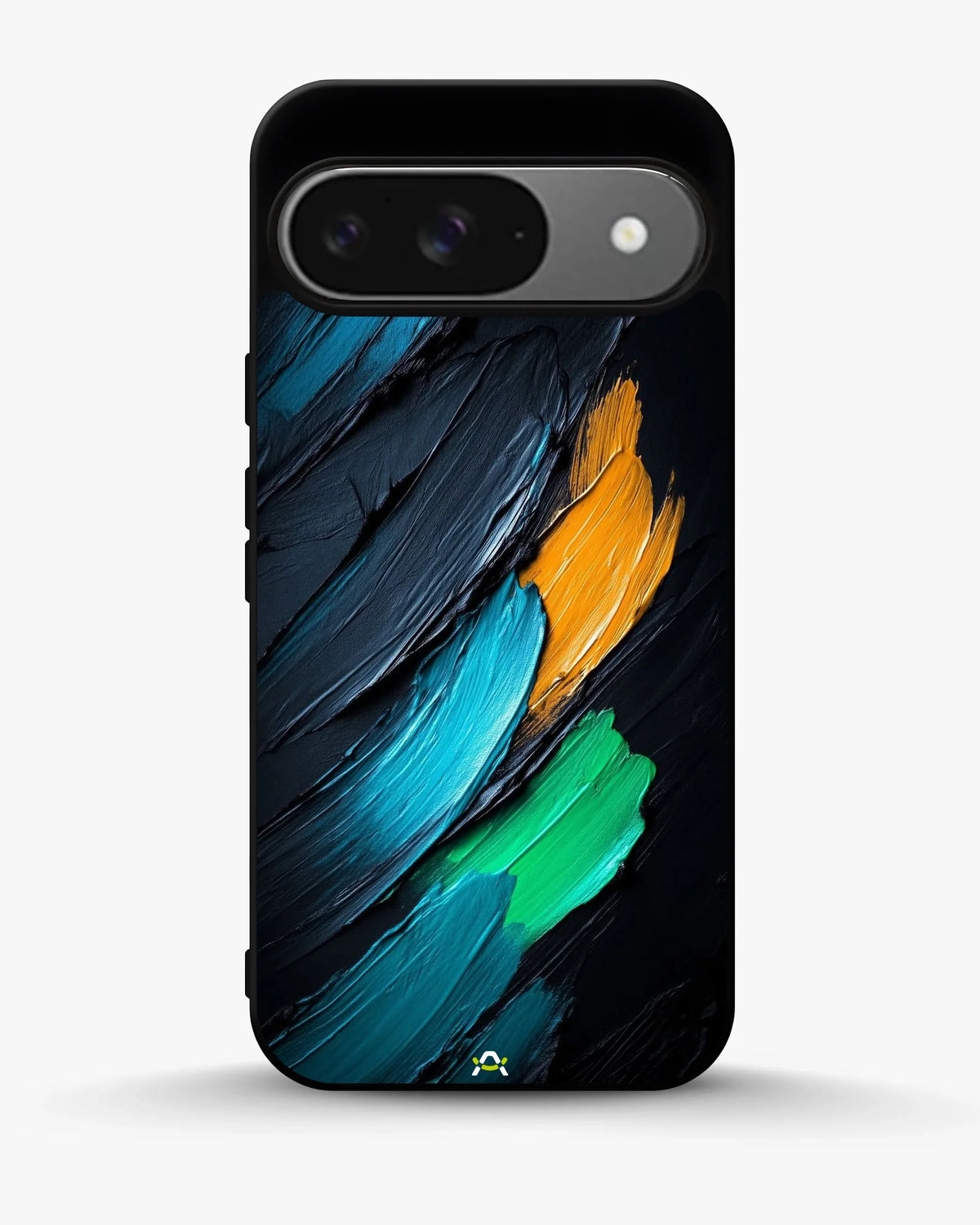 Oil Paint Strokes Phone Case - Blue & Emerald Abstract Print for iPhone, Samsung, Pixel, OnePlus & Vivo