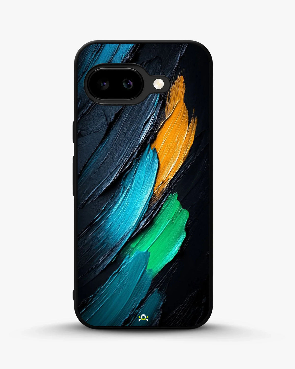 Oil Paint Strokes Phone Case - Blue & Emerald Abstract Print for iPhone, Samsung, Pixel, OnePlus & Vivo